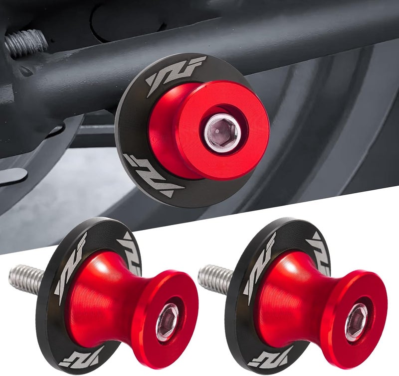 Coxotom 2Pcs Motorcycle Swing Arm Spools for Yamaha YZF R1 R3 R6 R6S R25 R15 R125 600R Aluminum (Red) - Image 2